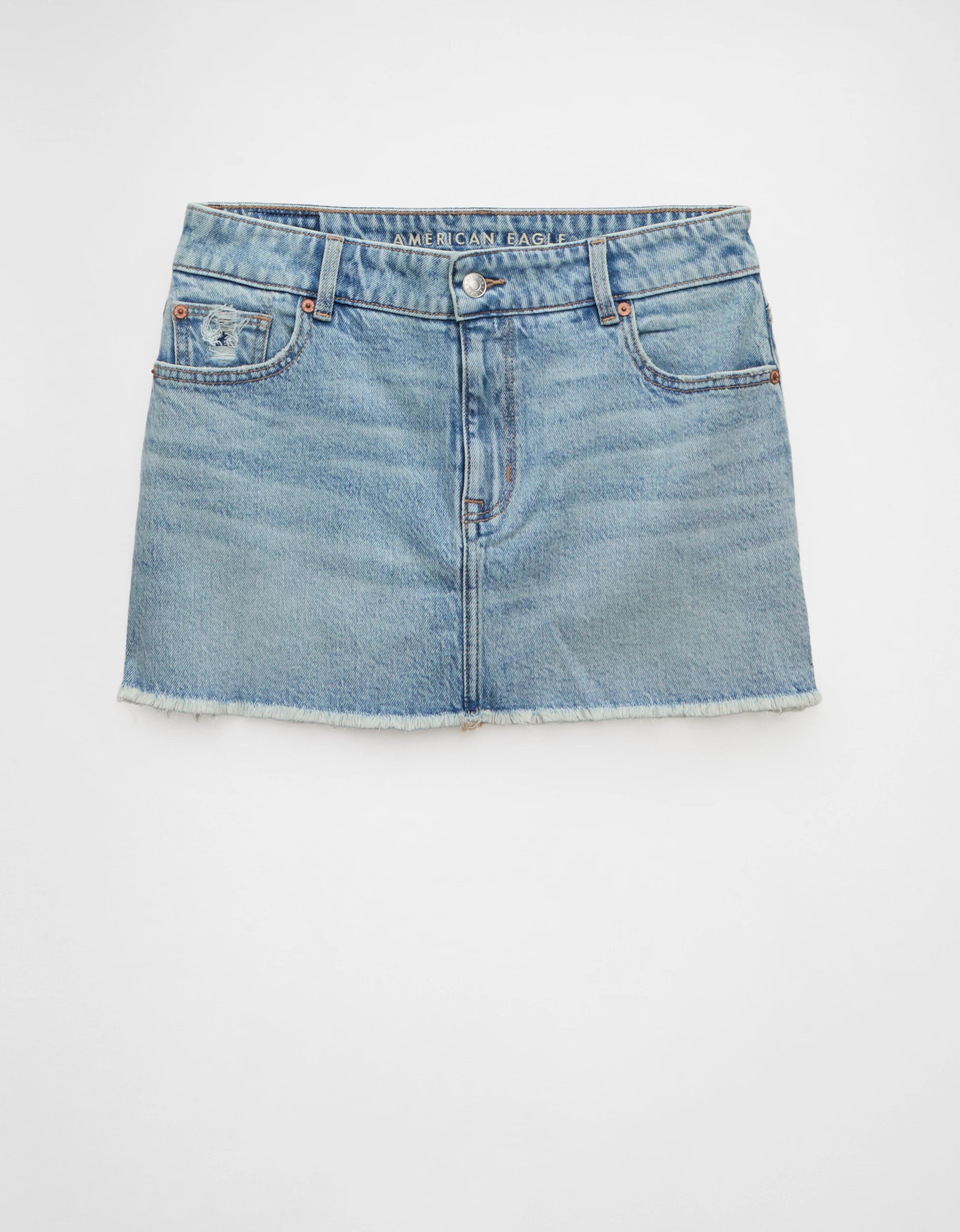 AE Stretch Perfect Denim Mini Skirt | American Eagle Outfitters (US & CA)
