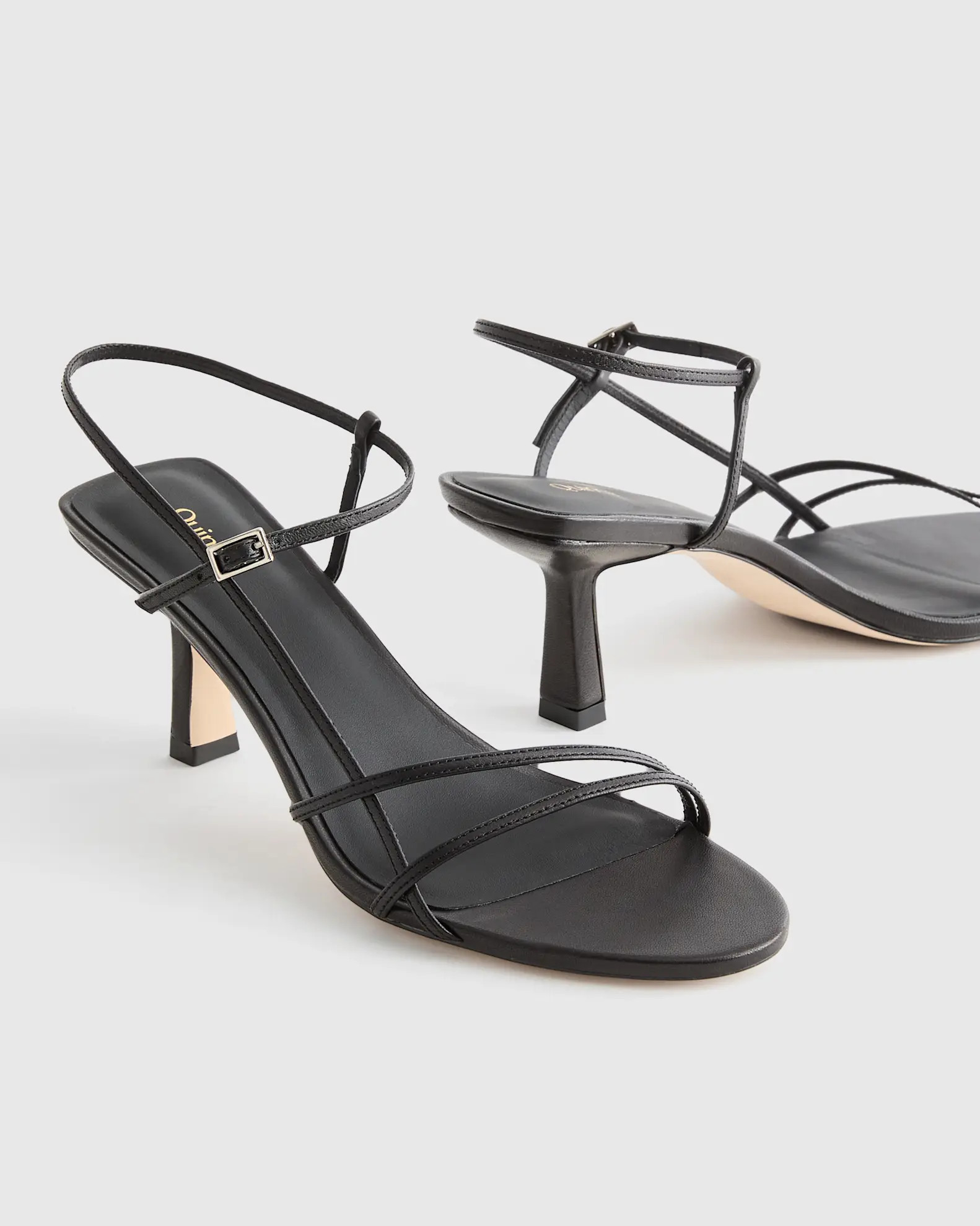 Italian Leather 70mm Strappy Heel | Quince