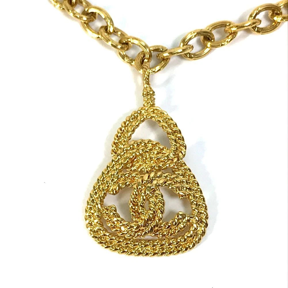 Chanel Necklace Chain GP Motif Charm Gold Coco Mark Logotype Accessary Authentic | eBay | eBay US