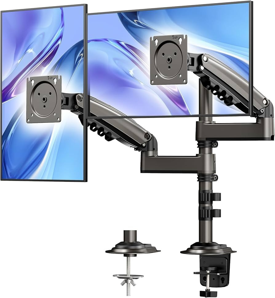 HUANUO 17-32 Inch Dual Monitor Stand, Gas Spring Dual Monitor Mount, Monitor Stand 2 Monitors, Er... | Amazon (US)