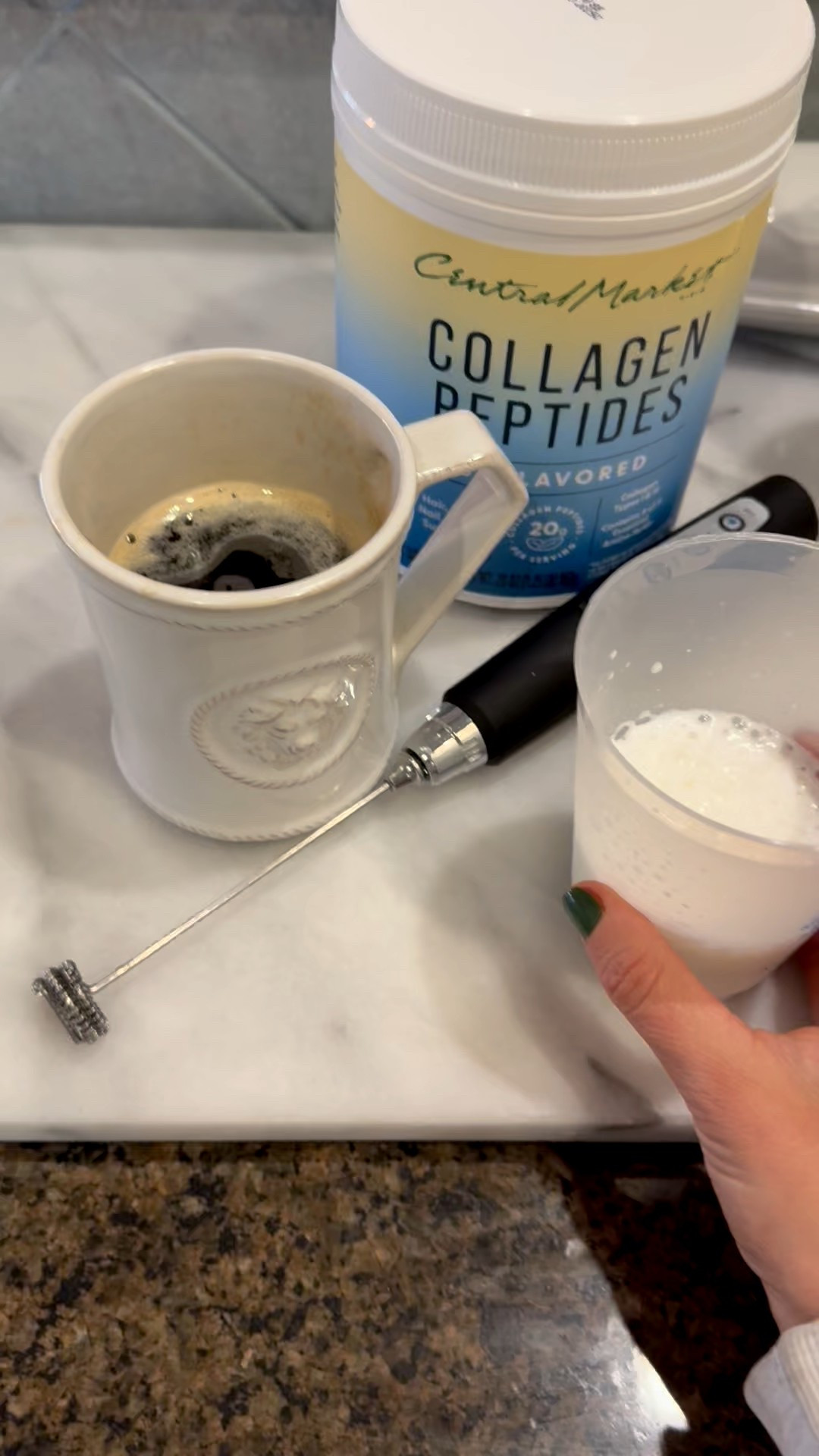 Added this rechargeable milk frother to my morning coffee routine and I love it! Upgrade your at home cup of coffee 👌🏻 it’s a nice budget-friendly alternative to an expensive espresso machine or nespresso. 

Collagen, Amazon find, coffee mug, Java, tea, morning ritual, latte, 

#LTKmorningroutine #LTKdayinmylife #LTKHome
