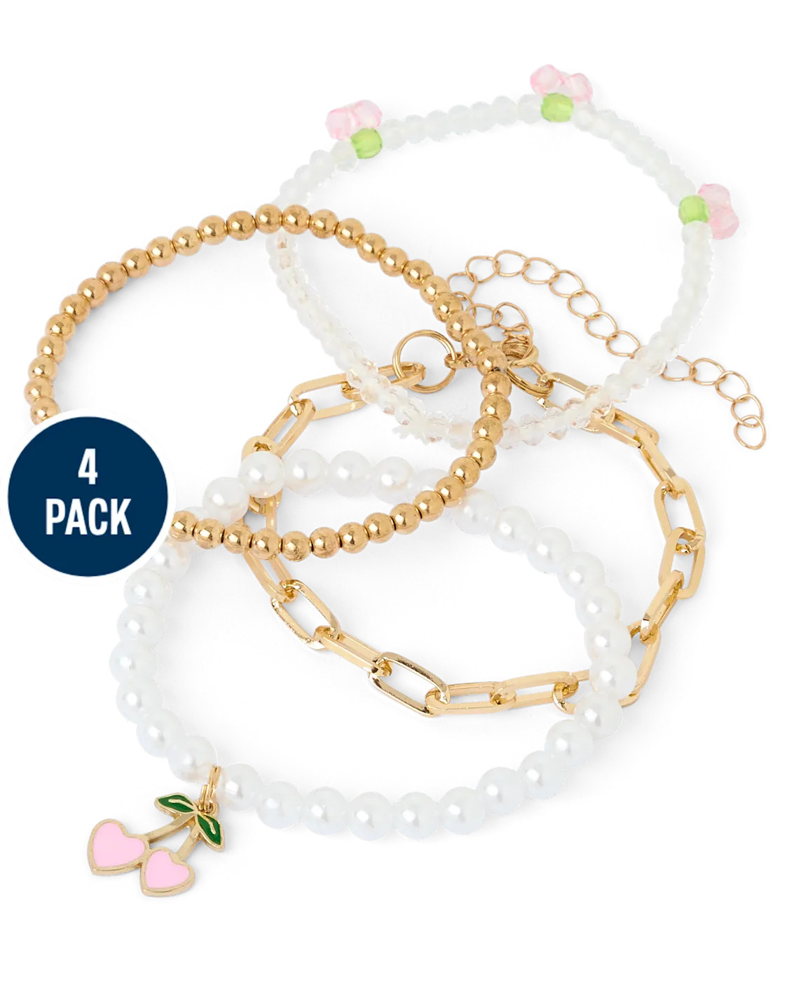 Girls Cherry Beaded Bracelet 4-Pack - multi | The Children's Place