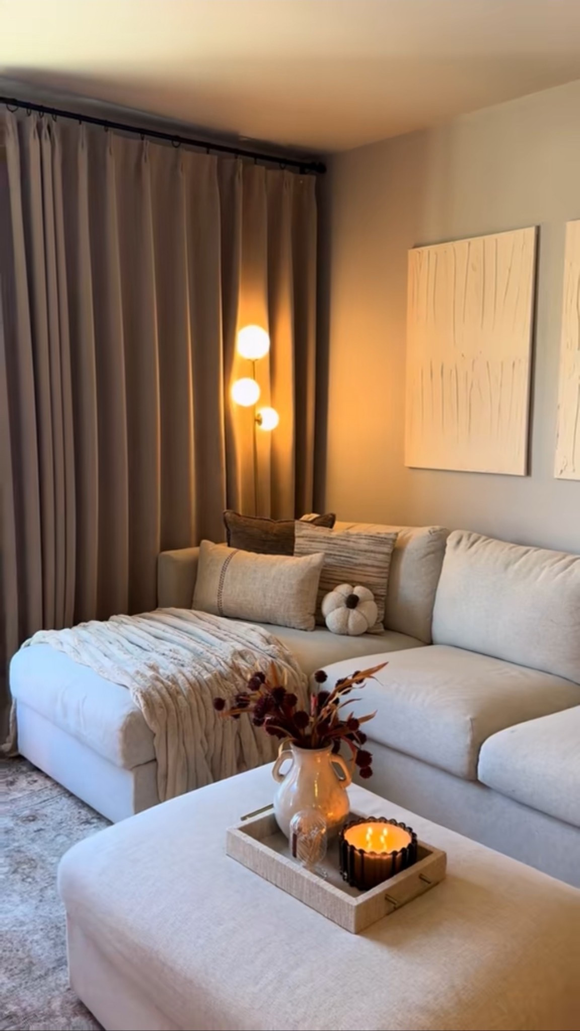 COUCH IS FROM IKEA! 
Couch decor & pillows linked below 🤎🤍✨ #falldecor #falllivingroom #falllivingroomdecor

#LTKHome #LTKSeasonal