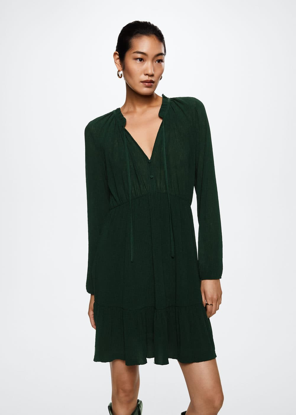 Textured short dress -  Women | Mango USA | MANGO (US)