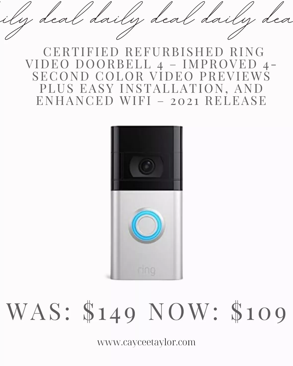 Video Doorbell 3, Certified Refurbished