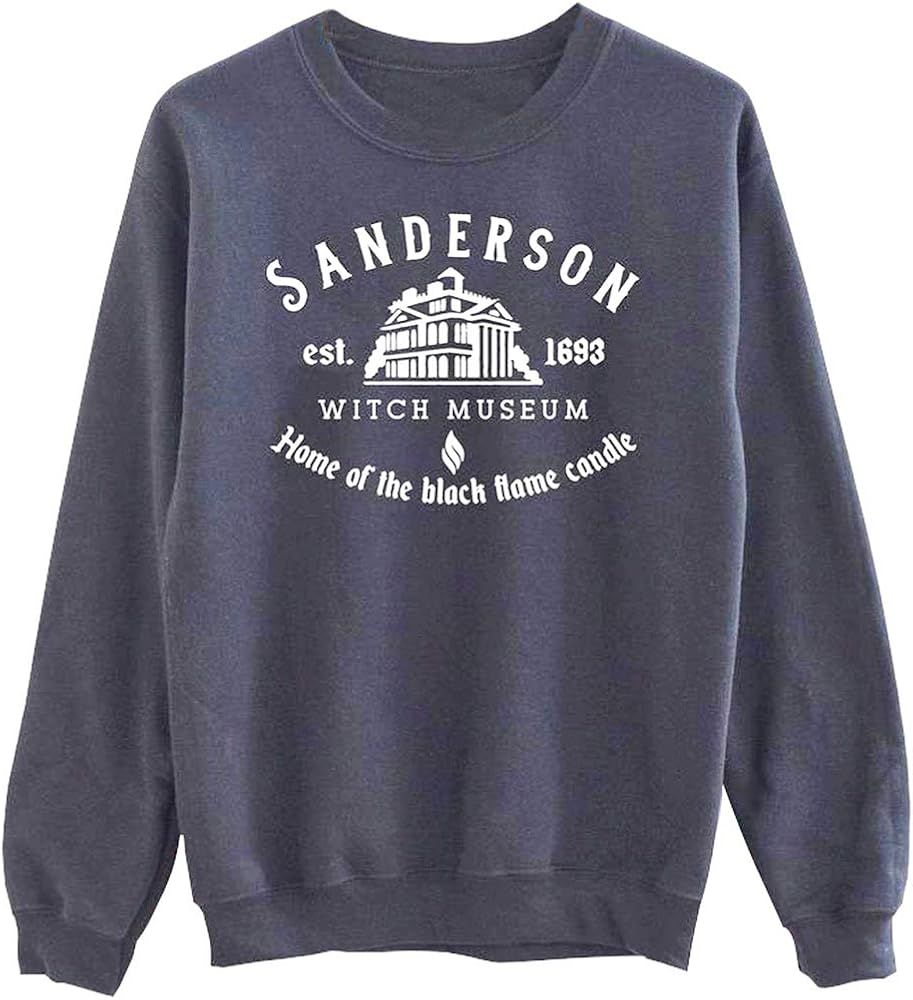 Sanderson Witch Museum Sweatshirt for Women Happy Halloween Tops Pullover Funny Witches Graphic Tops | Amazon (US)
