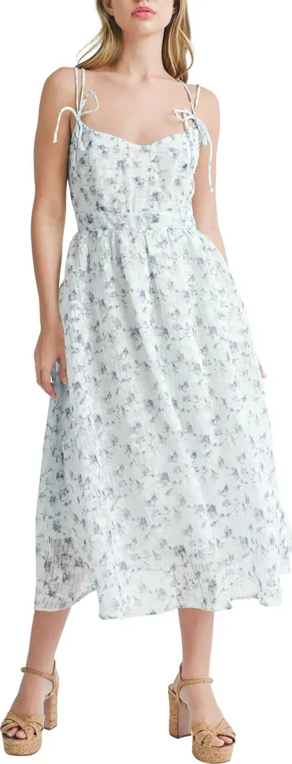 Floral Cotton Blend Midi Sundress | Nordstrom