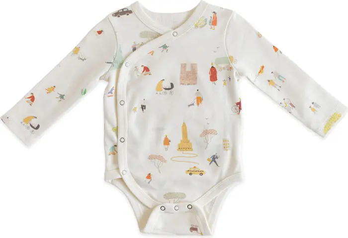 Pehr Explore the World Organic Cotton Wrap Bodysuit | Nordstrom | Nordstrom