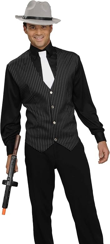 Forum Novelties Men's Gangster Shirt, Vest and Tie Costume - Pick Size | Amazon (US)