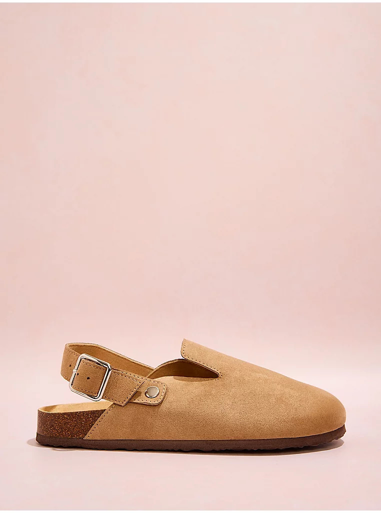 Closed Toe Slingback Chunky Mules | George