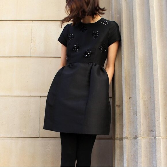 Kate Spade Dress Cocktail Mini Black Las Vegas Jewel Embellished Sz 2 | Poshmark