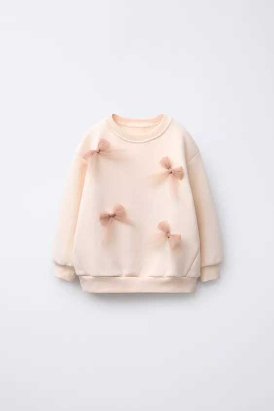 TULLE BOW SWEATSHIRT | Zara US