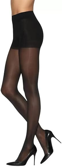 Leggs Sheer Energy Control Top Sheer Tight-Q-Jet Black, Queen | Amazon (US)