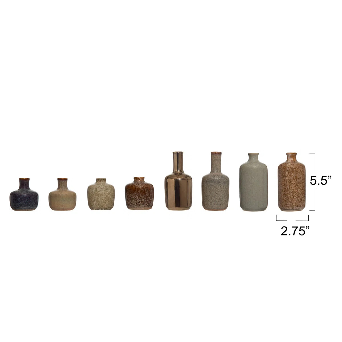 Various Decorative Stoneware Vases with Reactive Glaze | Wayfair North America