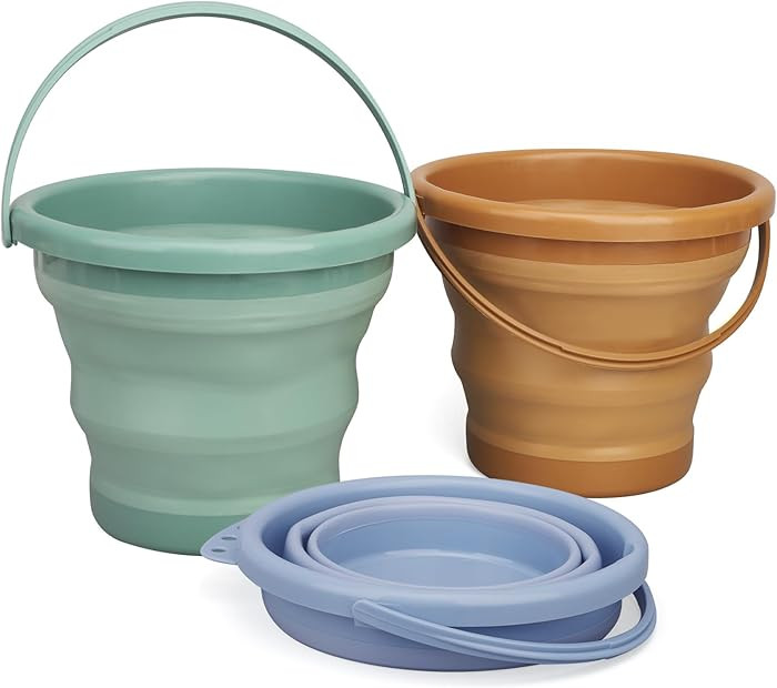 Jumbo Foldable Beach Sand Toy Bucket, Collapsible Sandbox Foldable Pail for Kids Adults, Multi Us... | Amazon (CA)