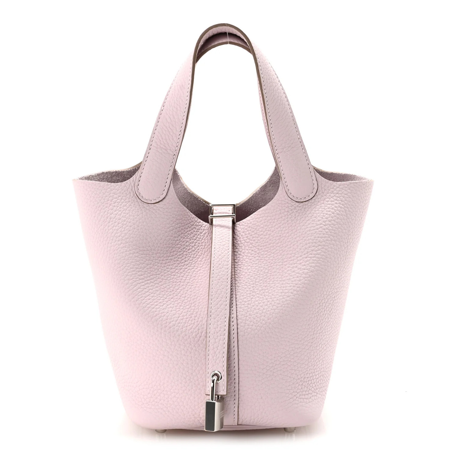 Taurillon Clemence Picotin Lock 18 PM Mauve Pale | FASHIONPHILE (US)