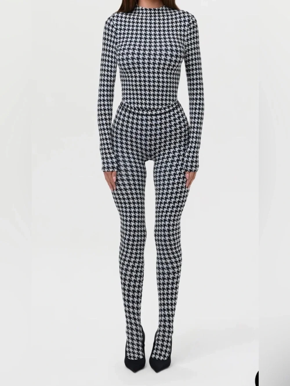 naked wardrobe Long-Sleeve Thong Body Suit and PETITE Closed Toe Tights | Poshmark