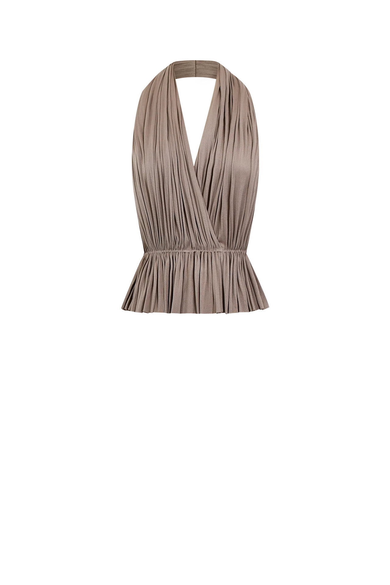 HANNE BLOCH - Taupe Silk Tulle Top | HANNE BLOCH