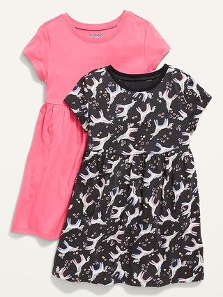 Jersey-Knit Short-Sleeve Dress 2-Pack for Toddler Girls | Old Navy (US)