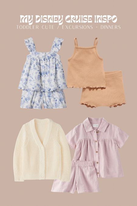 Disney cruise inspo / toddler cute + dinner + excursion looks 🌞 
Bottom right set is from Carters! 