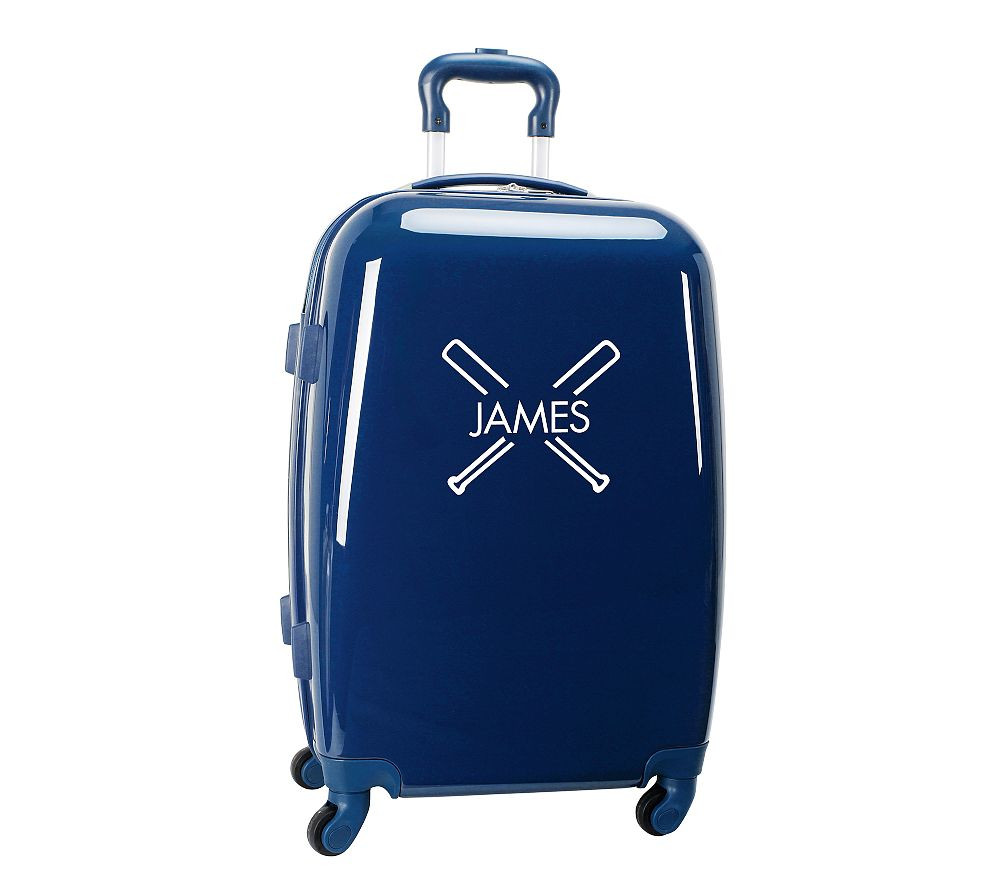 Mackenzie Navy w/ Navy Trim Solid Hard-Sided Luggage | Pottery Barn Kids