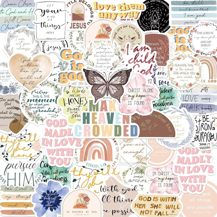 50PCS Bible Verse Stickers: Inspirational Christian Stickers for Easter Gifts, Women, Men, Teens ... | Amazon (US)