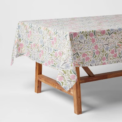84" X 60" Cotton Floral Tablecloth - Threshold™ : Target | Target