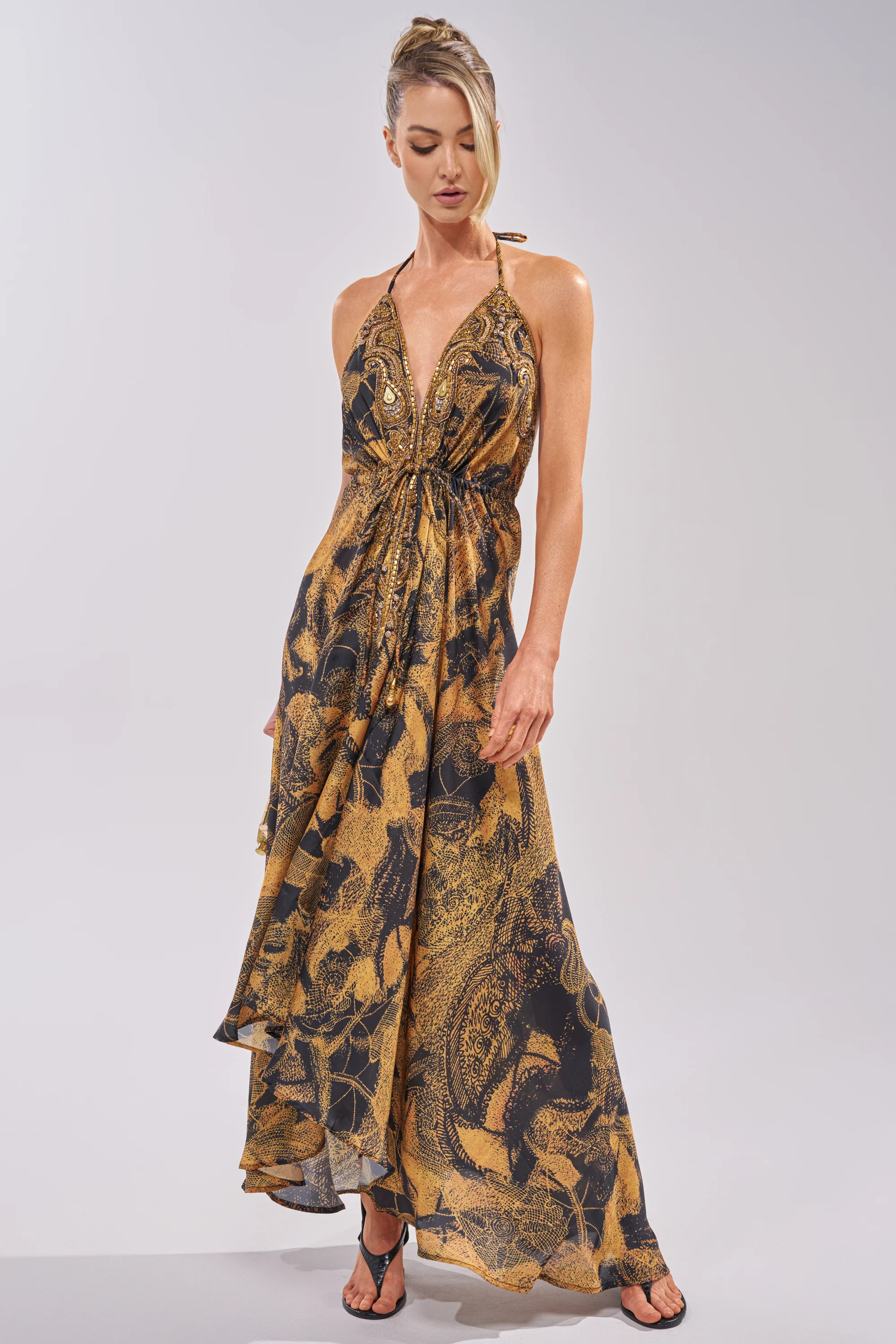SHINE ON YOU PRINTED MAXI DRESS | AKIRA