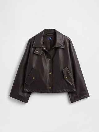 Vegan Leather Swing Jacket | Gap (US)