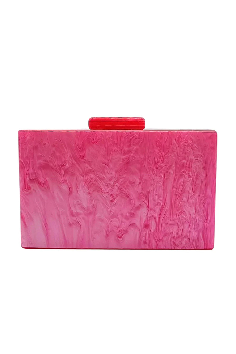 Lucy Acrylic Clutch - Hot Pink | BuddyLove
