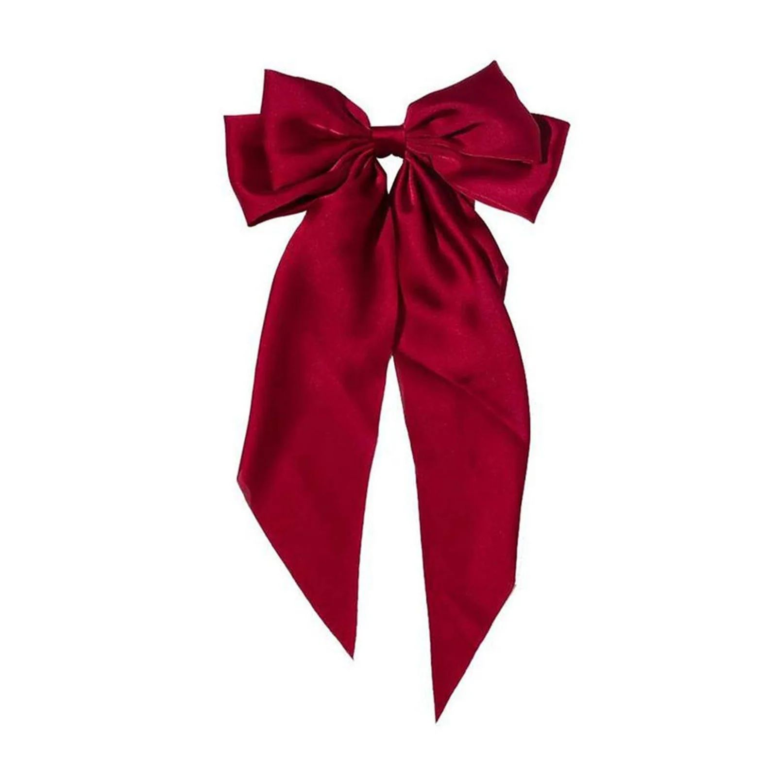 Follure Hair Ties Women Fashion Ribbon Hairclip Vintage Satin Bow Bowknot Hairpin Hair Clip Hair ... | Walmart (US)