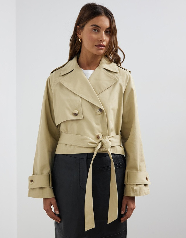 Bartley Cropped Trench Coat | THE ICONIC (AU & NZ)