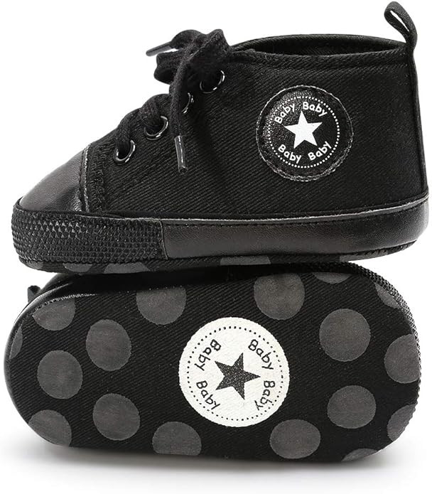 Tutoo Unisex Baby Boys Girls Star Sneaker Soft Anti-Slip Sole Newborn Infant First Walkers Cotton... | Amazon (US)