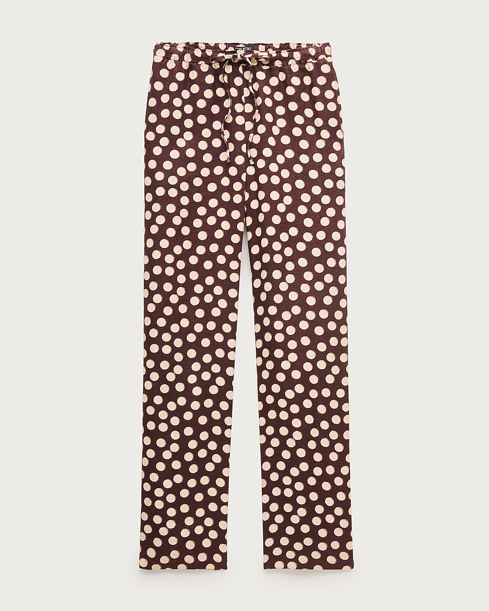 Soleil pant in dot-print linen | J. Crew US