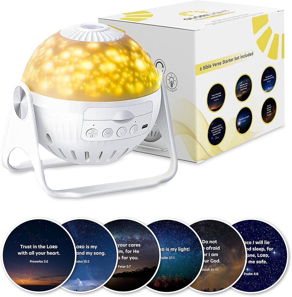 HD Projector Night-Light Starter Set, Project Bible Verses on Walls or Ceilings, Includes 6 Inter... | Amazon (US)
