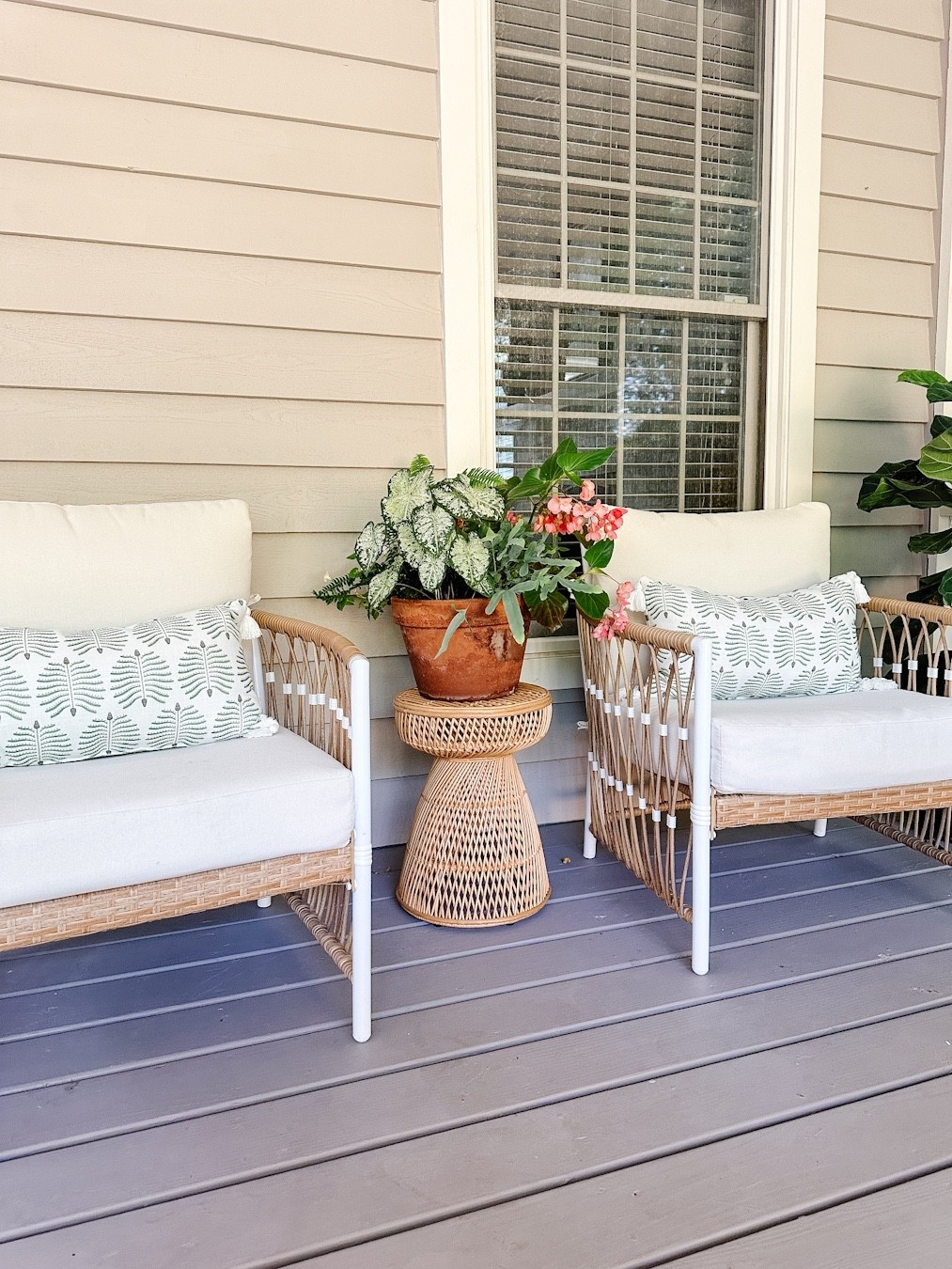 These patio chairs have become one of our most-used spots on the screened porch. They’re comfortable, neutral, and such an easy way to make a porch feel finished. I paired them with this rattan side table that’s perfect for holding drinks, books, or morning coffee.




outdoor patio chairs
walmart patio chairs
neutral outdoor seating
screened porch furniture
patio chairs with side table
rattan outdoor side table
world market rattan table
porch seating ideas
neutral patio decor
outdoor seating small space
patio furniture walmart
screened porch decor


#LTKHome #LTKspring
