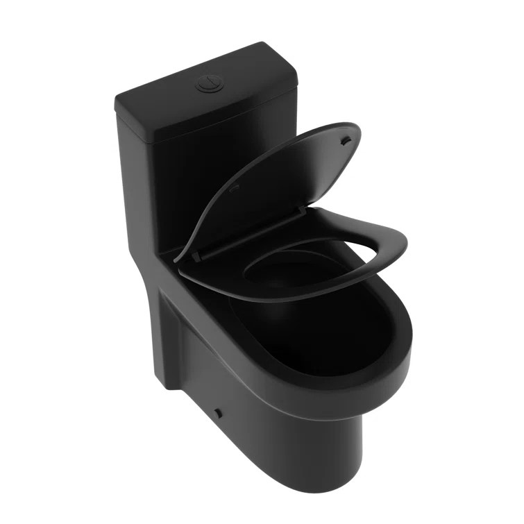 DV-1F52813B Liberty Compact Toilet, Modern One-Piece Round Toilet with Dual Flush, Easy Cleaning ... | Wayfair North America