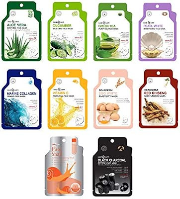 Moisturizing Sheet Mask - Various Solution Facial Masks (10 Sheets) - Soothing, Firming, Purifyin... | Amazon (CA)