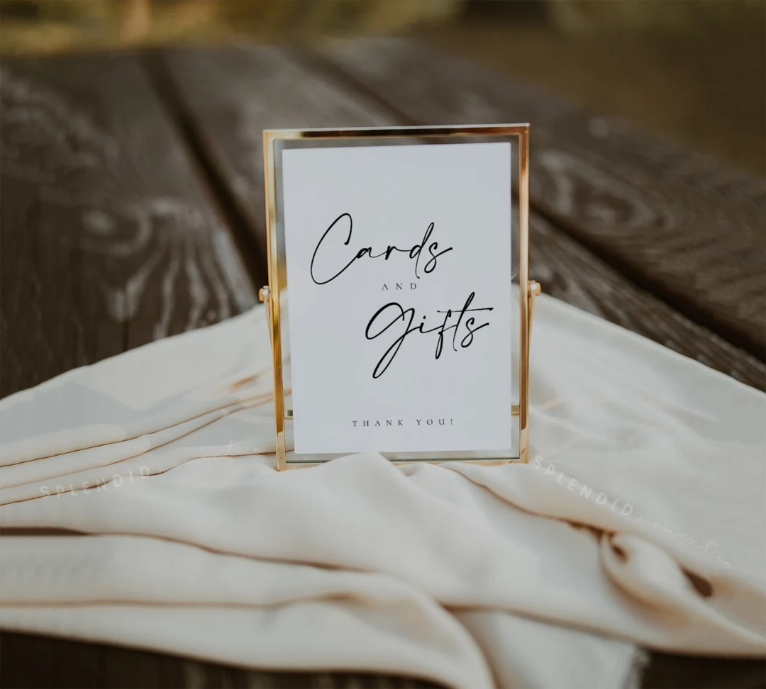 Modern Cards and Gifts Wedding Sign Template, Tabletop Cards & Gifts Sign, Wedding Reception Card... | Etsy (US)