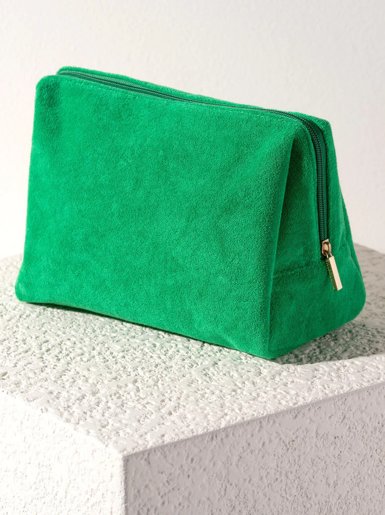 Shiraleah Sol Terry Zip Pouch, Green | Shiraleah
