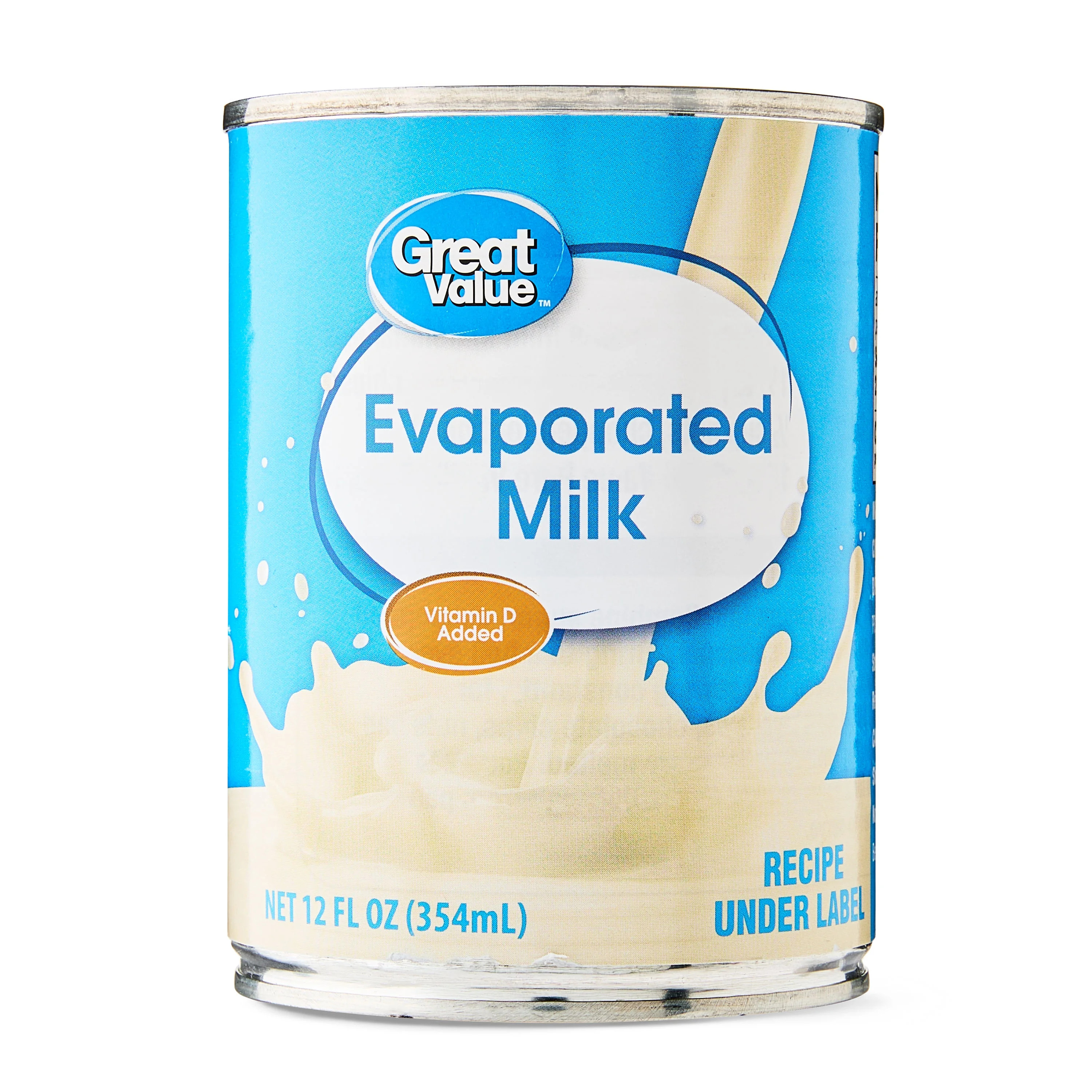Great Value Evaporated Milk, Gluten-Free, Liquid, 12 fl oz Can | Walmart (US)