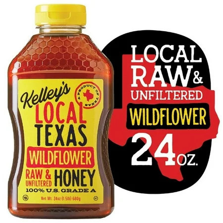 Kelley Honey Farms Local Texas Wildflower Honey 100% Pure Grade A, Raw and Unfiltered Honey, 24 oz | Walmart (US)