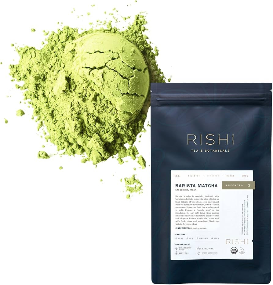 Rishi Tea Barista Matcha - Organic Japanese Everyday Matcha Green Tea Powder for Cafe-Quality Mat... | Amazon (US)