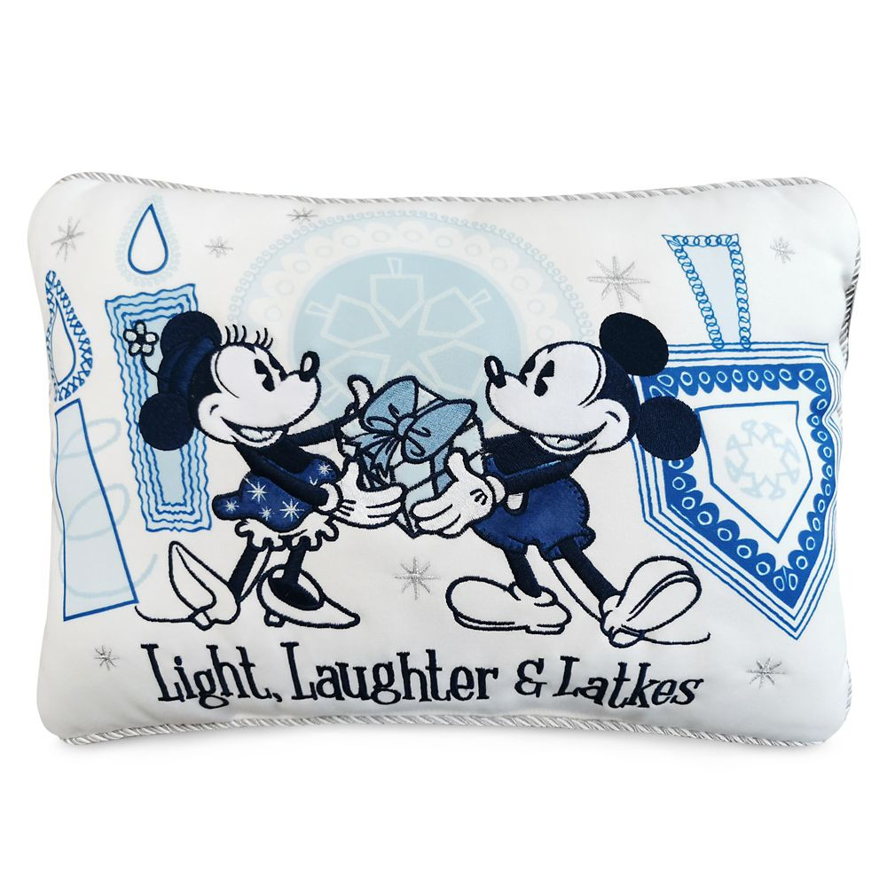 Mickey and Minnie Mouse Chanukah Throw Pillow | Disney Store