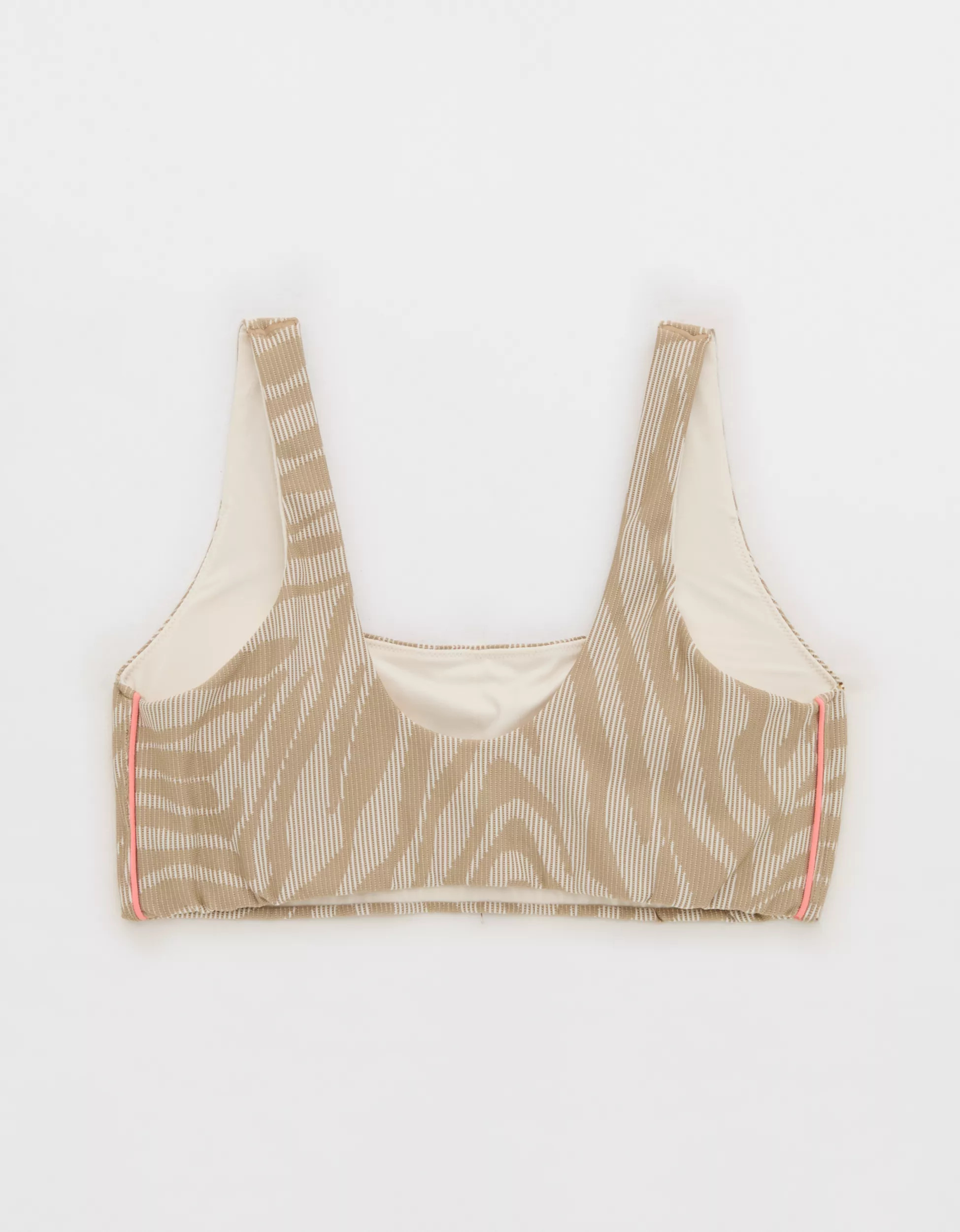 OFFLINE By Aerie Jacquard Stripe Rib Classic Sports Bra | Aerie