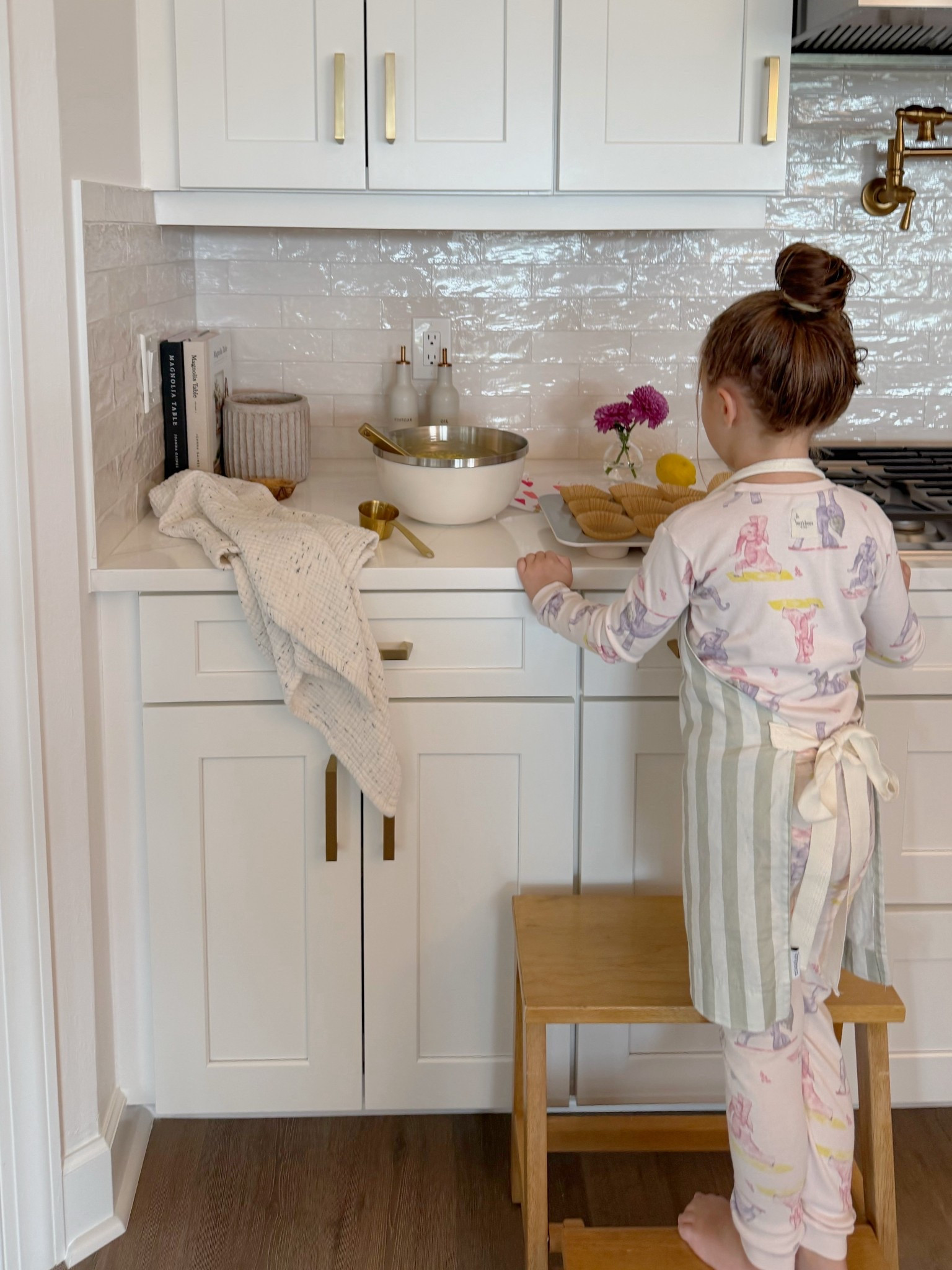My Navy girl loves helping me in the kitchen! Found her this cute little apron! Perfect for keeping her clothes clean. It comes in a few fun colors and is washable and adjustable. 💚



#kidsapron #kidsbaking #kitchen #bakeware #mixingbowls #kitchenessentials #kidspjs #stepstool #aesthetickitchen #carawayhome 

#LTKKids #LTKmomlife #LTKHome