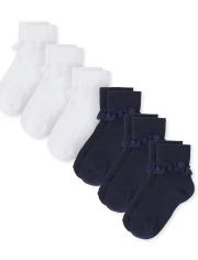 Girls Lace Ruffle Socks 6-Pack | The Children's Place | The Children's Place