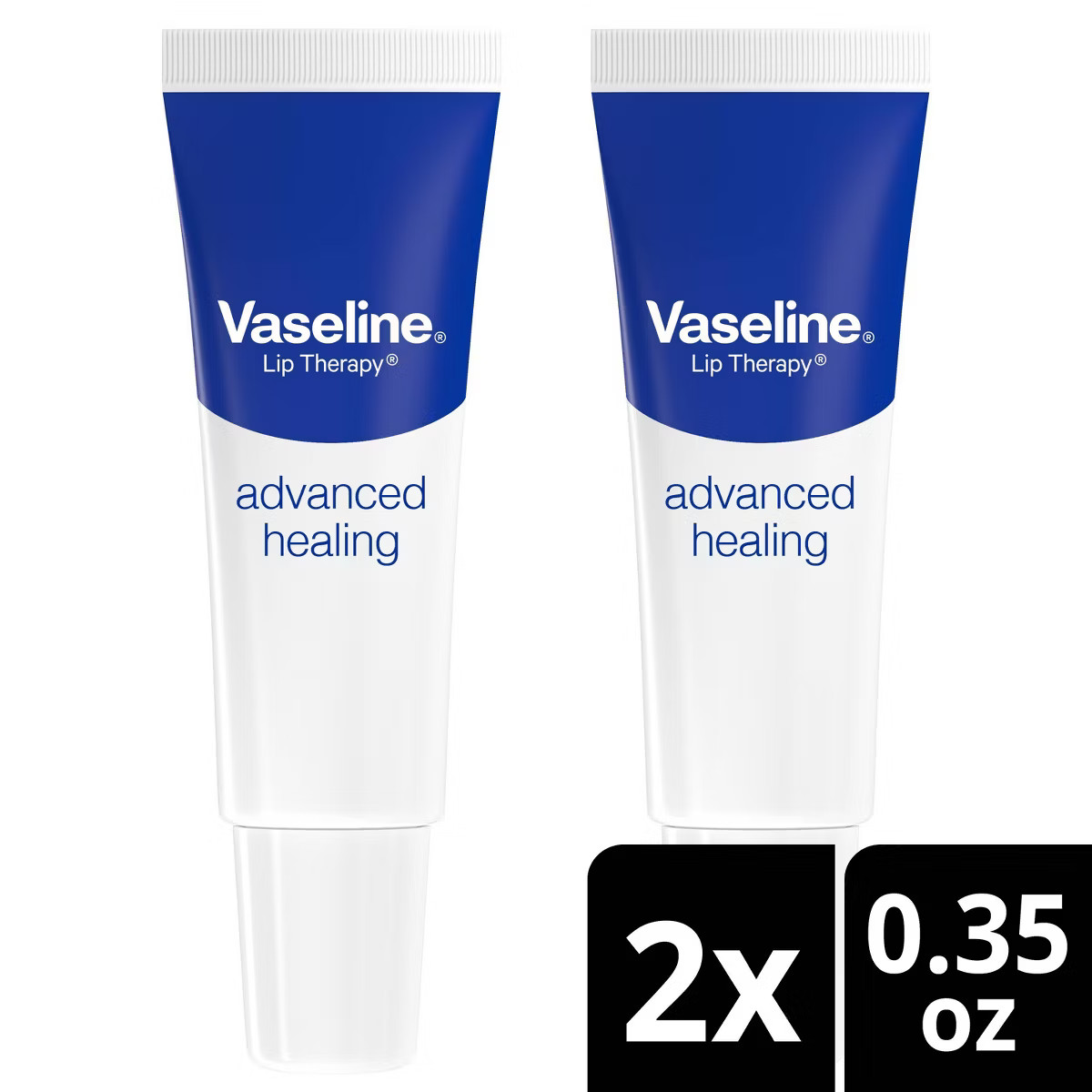 Vaseline Lip Therapy Advanced Healing Fragrance free Moisturizer - 0.7oz/2ct | Target