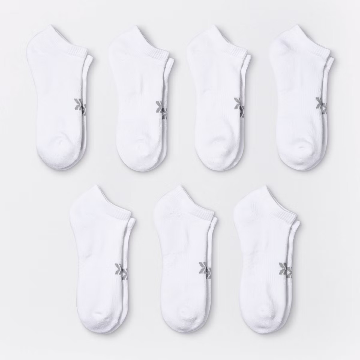 Women's Extended Size Cushioned 6+1 Bonus Pack No Show Athletic Socks - All In Motion™ White | Target