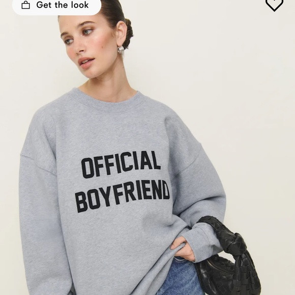 Reformation Chad Classic Crewneck Sweatshirt Grey - Size S | Poshmark